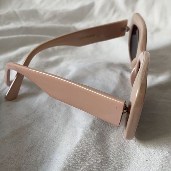 Pink Framed Sunglasses Mirror Lens Chunky New - Picture 5 of 6